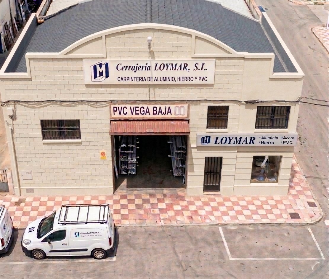 Fachada del taller de Cerrajería Loymar en Jacarilla